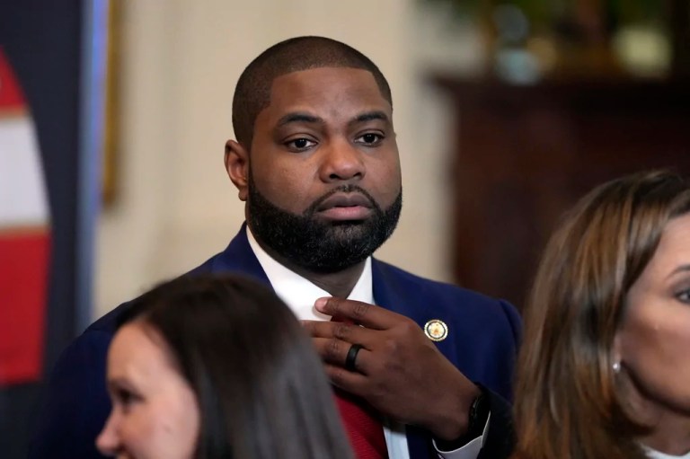 Rep. Byron Donalds (R-FL), arrives before President Donald Trump speaks during a ceremony with the Florida Panthers NHL hockey team to celebrate their 2024 Stanley Cup victory in the East Room of the the White House, Monday, Feb. 3, 2025, in Washington.