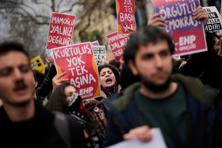 Dozens arrested in Turkey over online posts supporting detained opposition leader