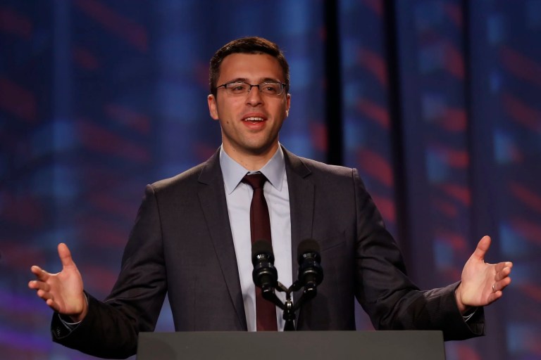 Journalist, columnist, and blogger Ezra Klein speaks about former President Barack Obama's signature health care law at the Families USA 19th Annual Health Action Conference in Washington, Thursday, Jan. 23, 2014.