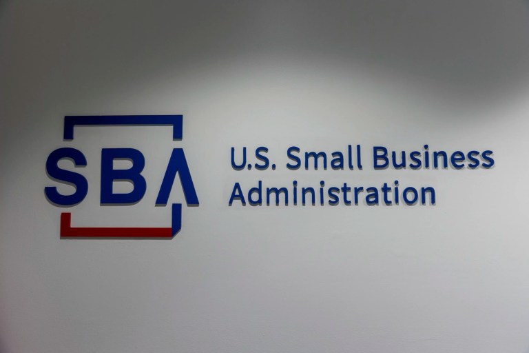 A sign for the Small Business Administration.