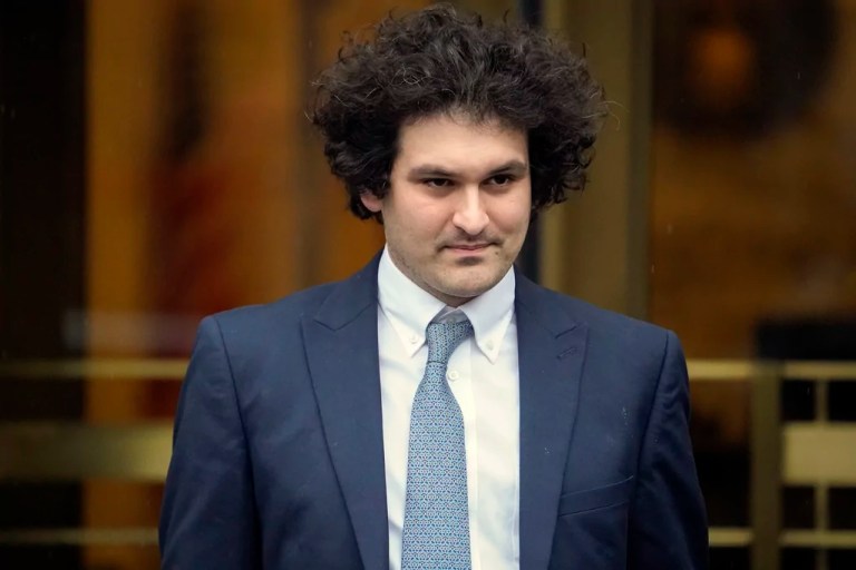 FTX founder Sam Bankman-Fried leaves federal court in Manhattan, Feb. 16, 2023.
