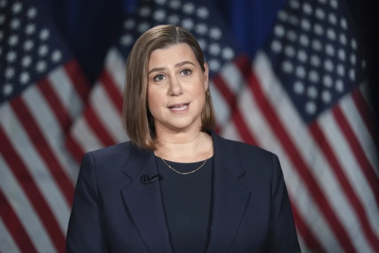 Elissa Slotkin rehearses the Democratic response to President Donald Trump's address to a joint session of congress.