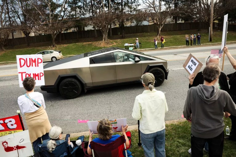 Anti-Musk protesters hold ‘Tesla takedown global day of action’ after violence prompts arrests