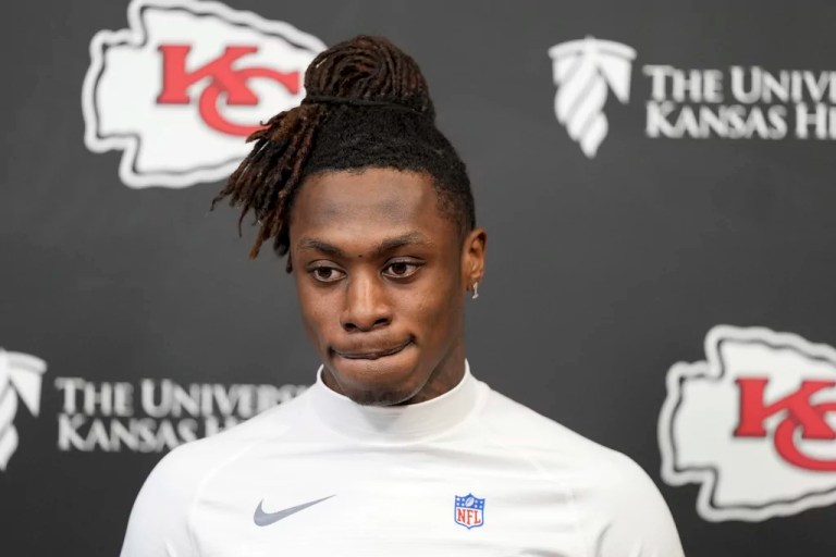 Chiefs receiver Xavier Worthy is arrested in Texas on a family violence assault charge
