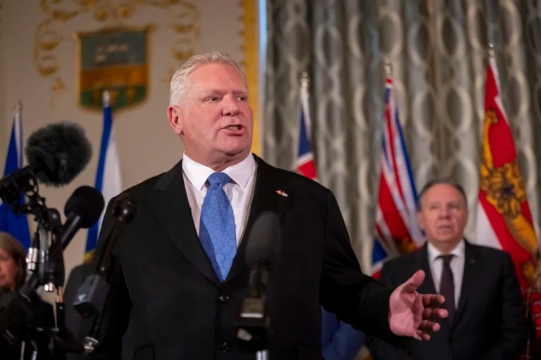 Premier of Ontario Doug Ford speaks.