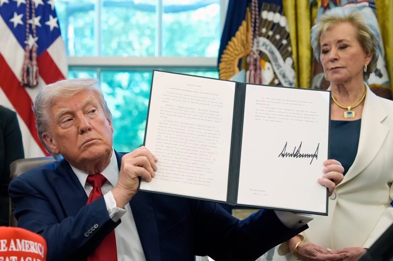 Trump targets public school disorder