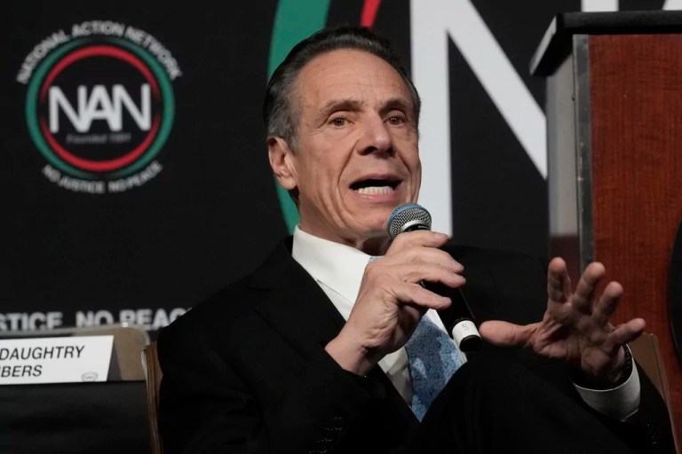 New York City Mayor candidate Andrew Cuomo speaks during the New York City Mayoral Candidates Forum at the National Action Network National Convention, Thursday, April 3, 2025