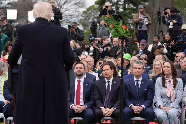President Donald Trump announces new tariffs on 