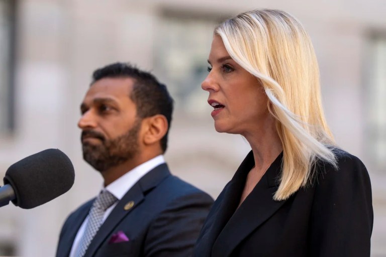 Attorney General Pam Bondi and FBI Director Kash Patel.