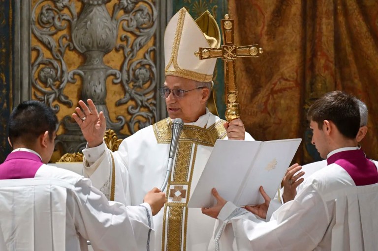 Pope Leo XIV holds first Mass as supreme pontiff, urges evangelization against ‘loss of meaning’
