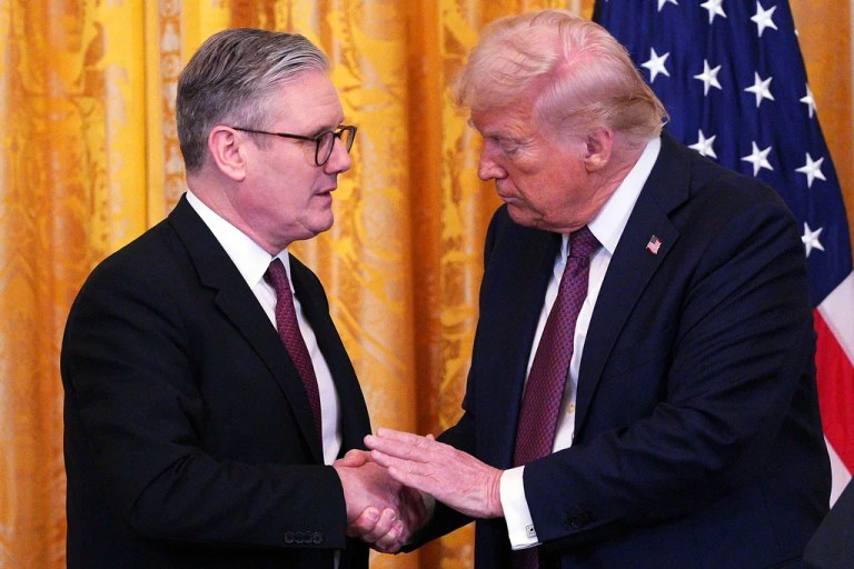 President Donald Trump announced a trade deal with the United Kingdom on May 8, 2025.
