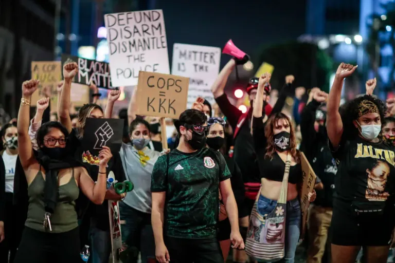 A group of protesters.