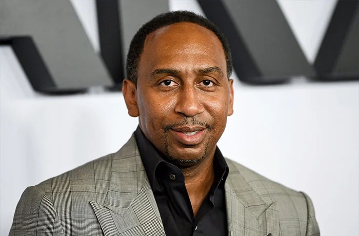 Stephen A. Smith poses for a picture