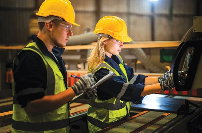 Factory workers.