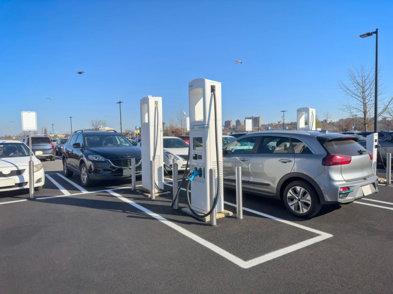 Electric car charge stations.
