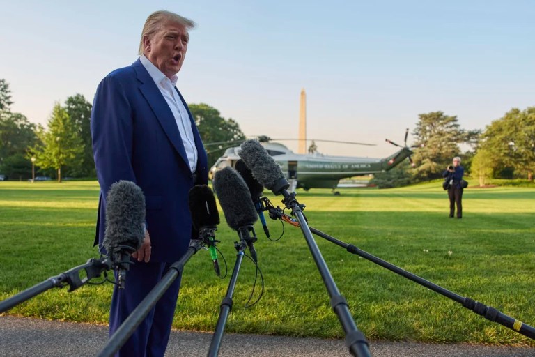 Donald Trump blamed his predecessor, Joe Biden, for allowing Iranian 