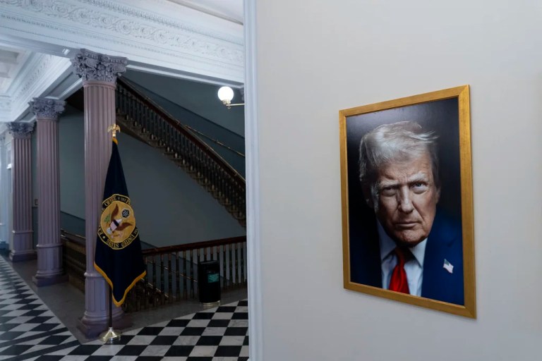 White House unveils new official portrait of Trump
