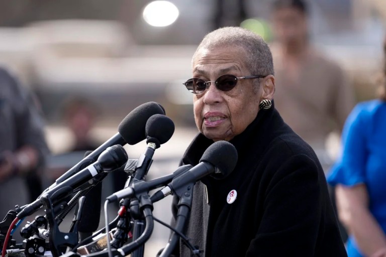 Del. Eleanor Holmes Norton (D-DC) speaks at a news conference to address the proposed continuing resolution and its impacts.