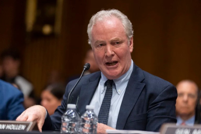 Chris Van Hollen speaks at a hearing.