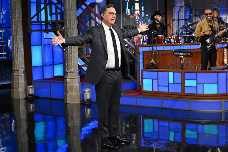 Stephen Colbert during a taping of 