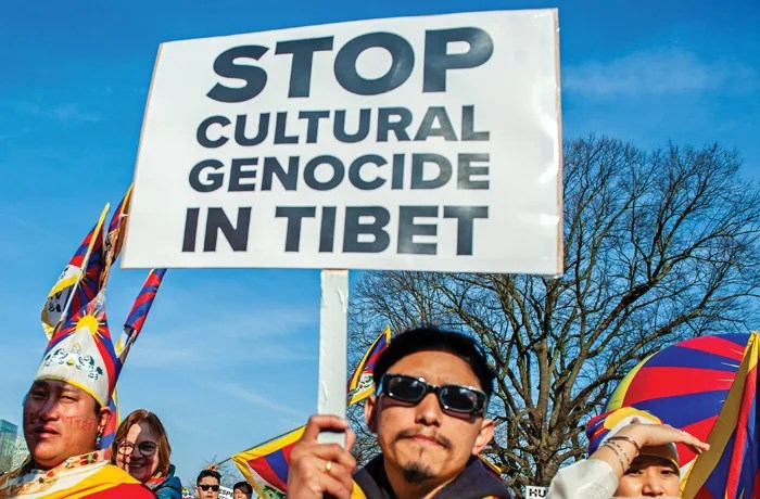 A protester in The Hague, Netherlands, on March 10, 2025.
(Ana Fernandez/SOPA Images/LightRocket/Getty)