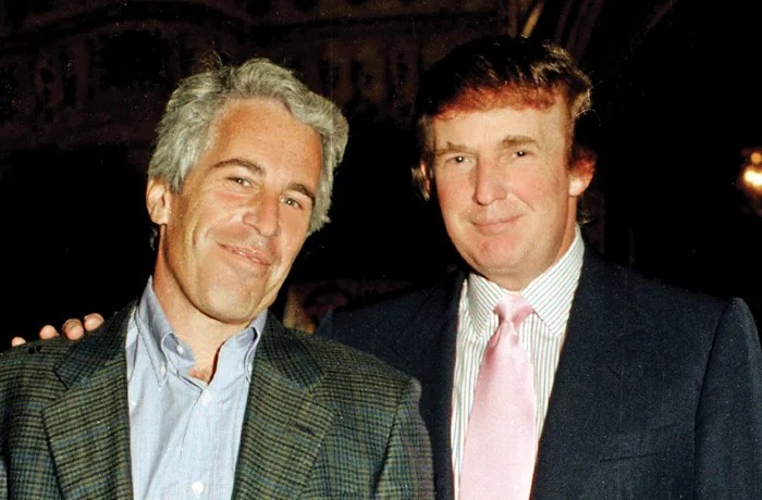 Financier Jeffrey Epstein and Donald Trump.