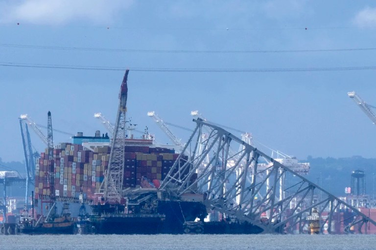 Remaining Maryland Key Bridge demolition begins 16 months after collapse