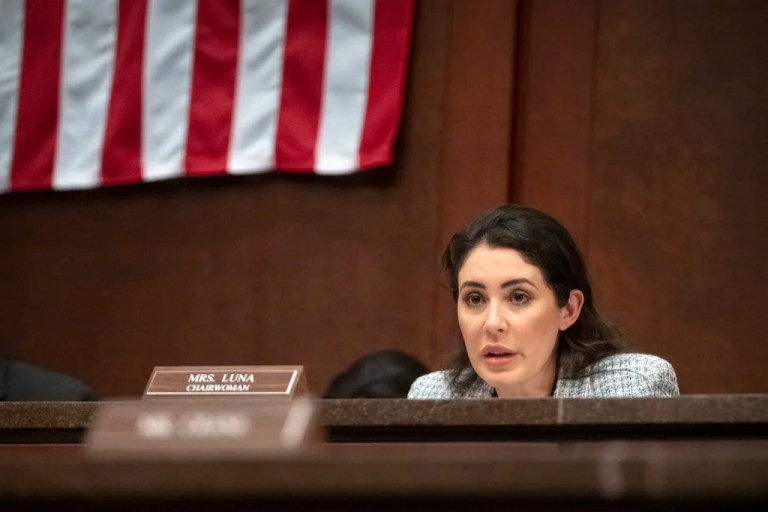 Rep. Anna Paulina Luna, R-Fla., speaks during a hearing of the House Task Force on the Declassification of Federal Secrets on Capitol Hill, Tuesday, April 1, 2025, in Washington.
