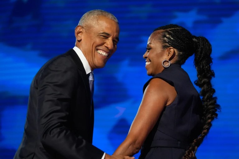 ‘She took me back’: Barack and Michelle Obama laugh off divorce rumors in podcast interview