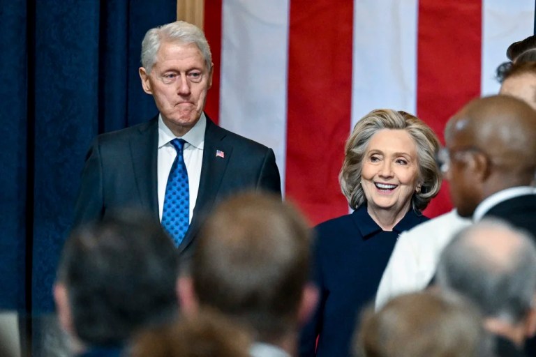 Former Secretary of State Hillary Clinton and former President Bill Clinton.