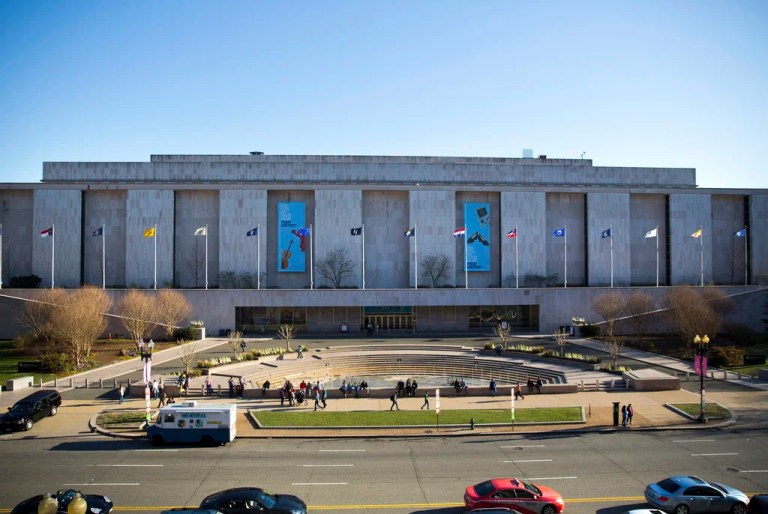 People visit the Smithsonian Museum of American History on the National Mall in Washington, April 3, 2019.