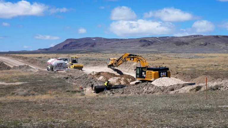Construction continues at the Thacker Pass lithium mine.