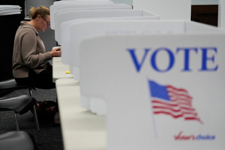 North Carolina voters at the ballot box in 2024.