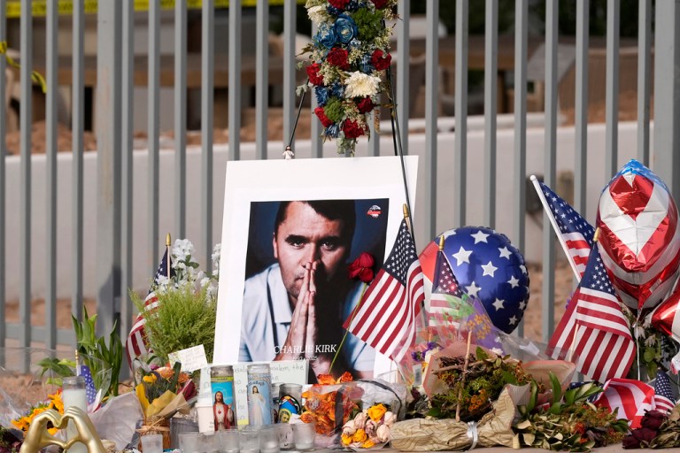 Memorial for Charlie Kirk.