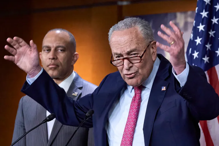 Senate Minority Leader Chuck Schumer (D-NY) and House Minority Leader Hakeem Jeffries (D-NY).