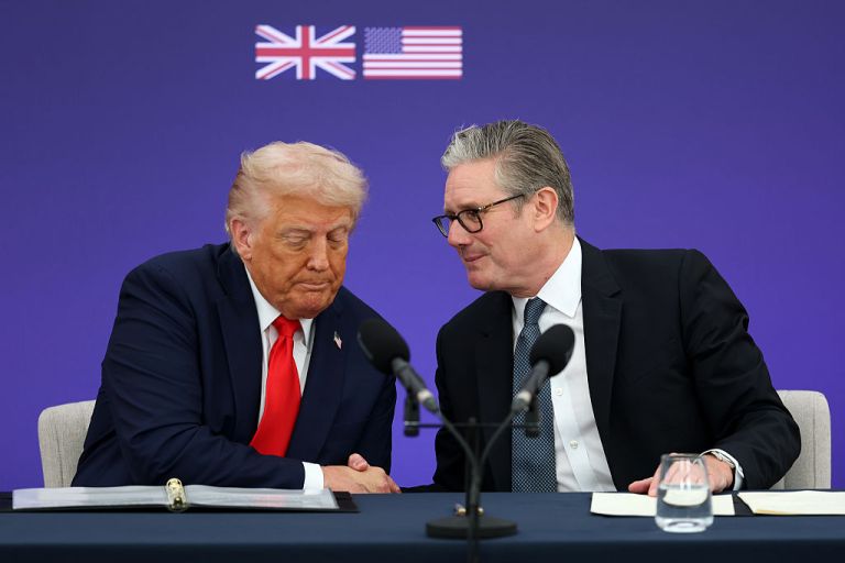 U.K. Prime Minister Keir Starmer speaks to President Donald Trump.