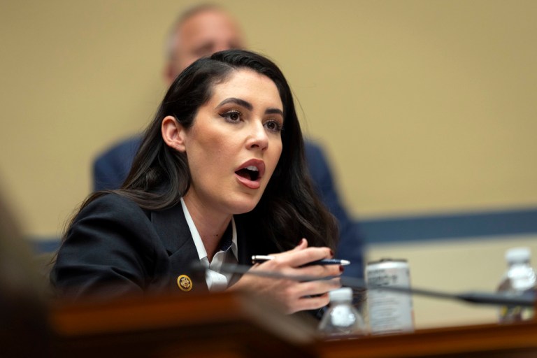 Rep. Anna Paulina Luna (R-FL) speaks in front a House Committee on Oversight and Accountability hearing Capitol Hill.