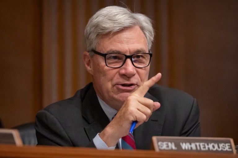 Sheldon Whitehouse at a congressional hearing.