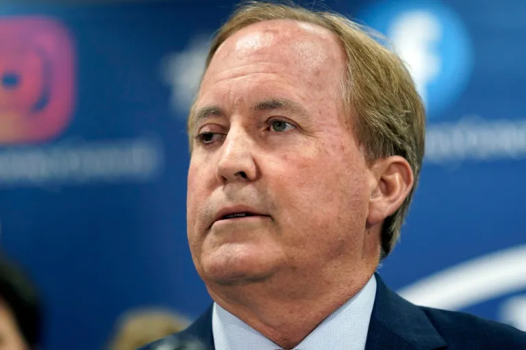 Texas Attorney General Ken Paxton makes a statement at his office, May 26, 2023, in Austin, Texas. (AP Photo/Eric Gay, File)