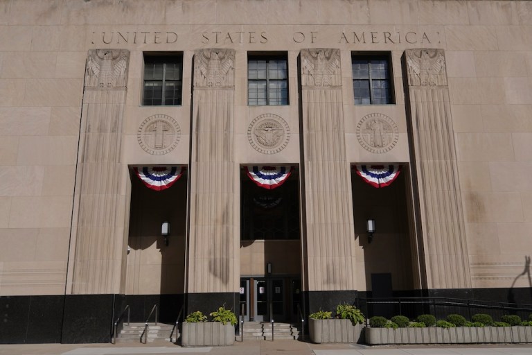 The U.S. District Court is seen, Wednesday, Sept. 10, 2025, in Detroit. (AP Photo/Ryan Sun)