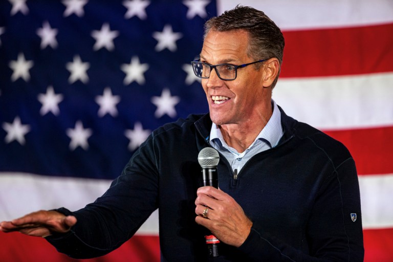 Rep. Randy Feenstra (R-IA) speaks during a fundraiser for Rep. Mariannette Miller-Meeks (R-IA) in October 2025.