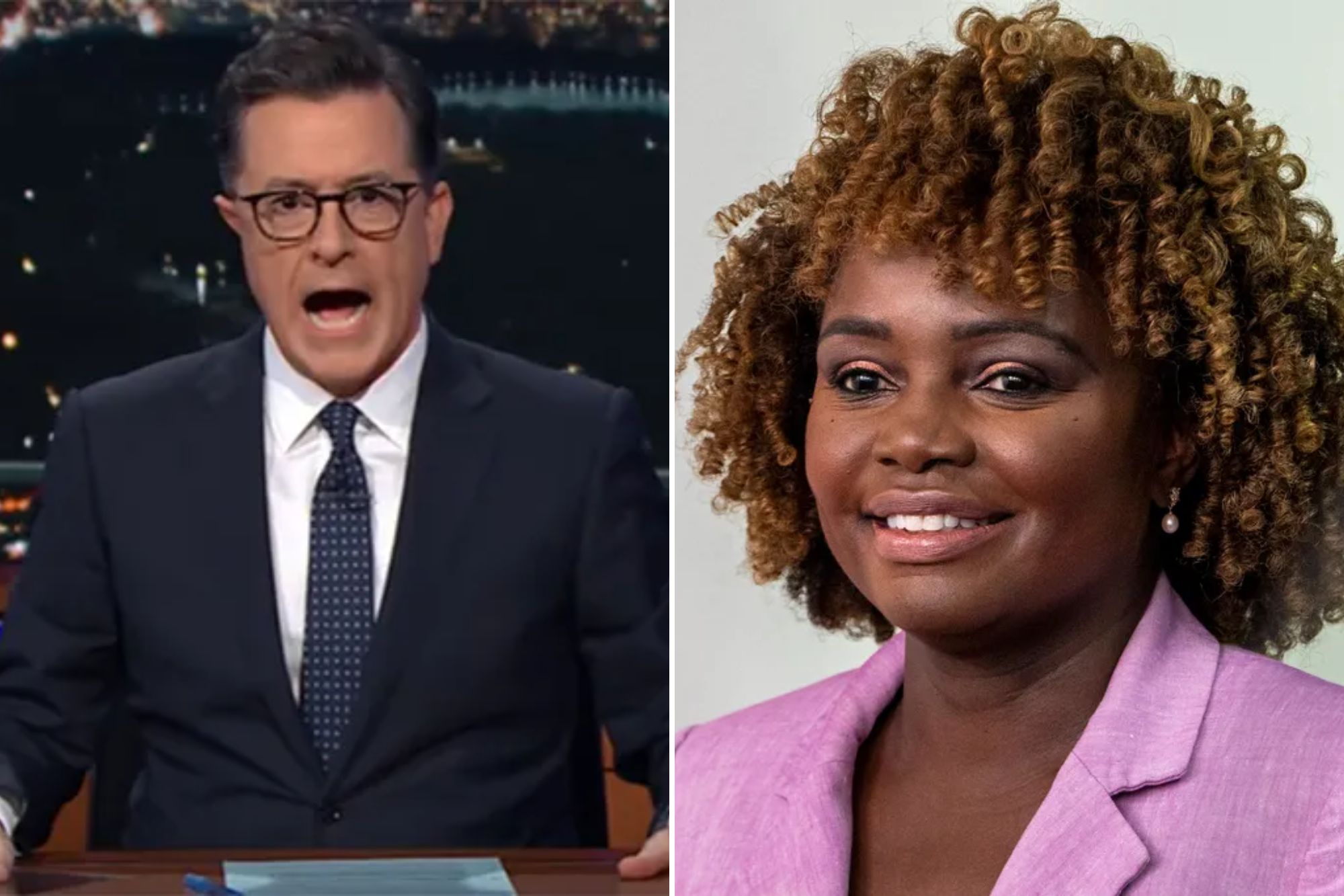 Stephen Colbert challenges Karine Jean-Pierre on Biden’s mental acuity