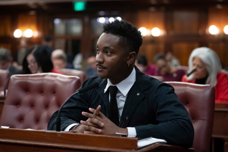 New York City Councilman Chi Ossé attends a City Council meeting.