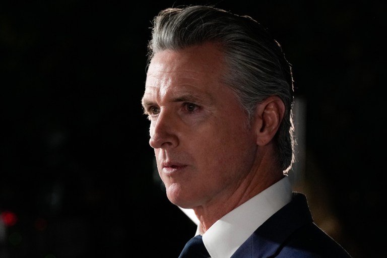 alifornia Gov. Gavin Newsom speaks during an election night press conference at a California Democratic Party office Tuesday, Nov. 4, 2025, in Sacramento, Calif. (AP Photo/Godofredo A. Vásquez)