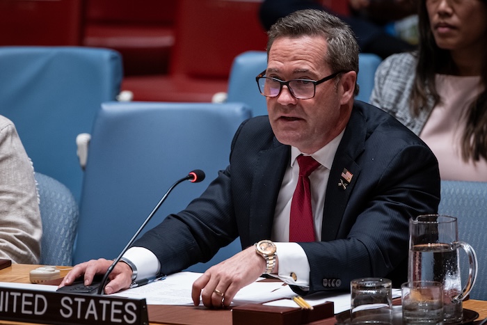 U.S. Ambassador to the U.N. Mike Waltz addresses the High-Level Security Council on Palestinians and Israel.