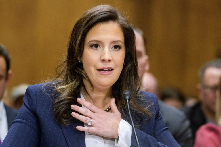 Rep. Elise Stefanik (R-NY) speaks on Capitol Hill.