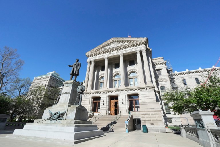 The Indiana Statehouse.