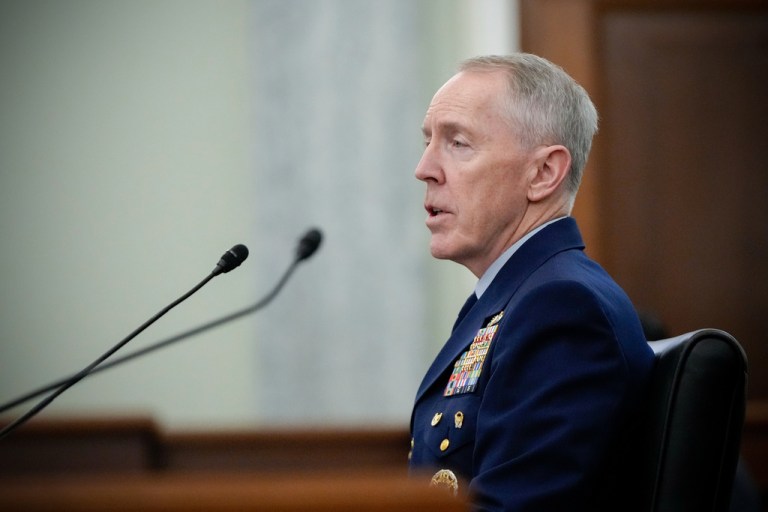 Adm. Kevin Lunday, commandant of the U.S. Coast Guard.