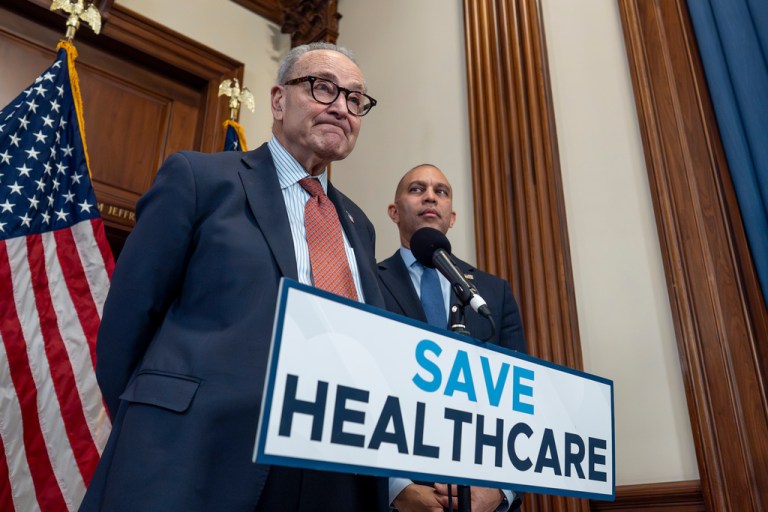 Senate Minority Leader Chuck Schumer (D-NY) and House Minority Leader Hakeem Jeffries (D-NY).