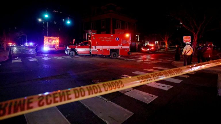 An active crime scene near Brown University.